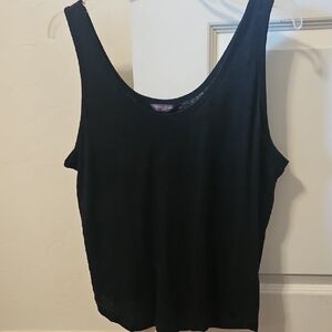 Banana Republic Linen Classic Black Tank Top